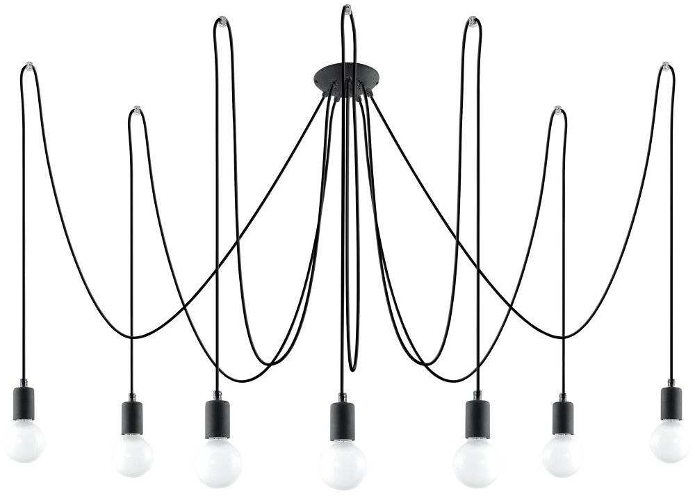 Sollux Lighting Edison lampada sospesa x60 W nero SL.0372