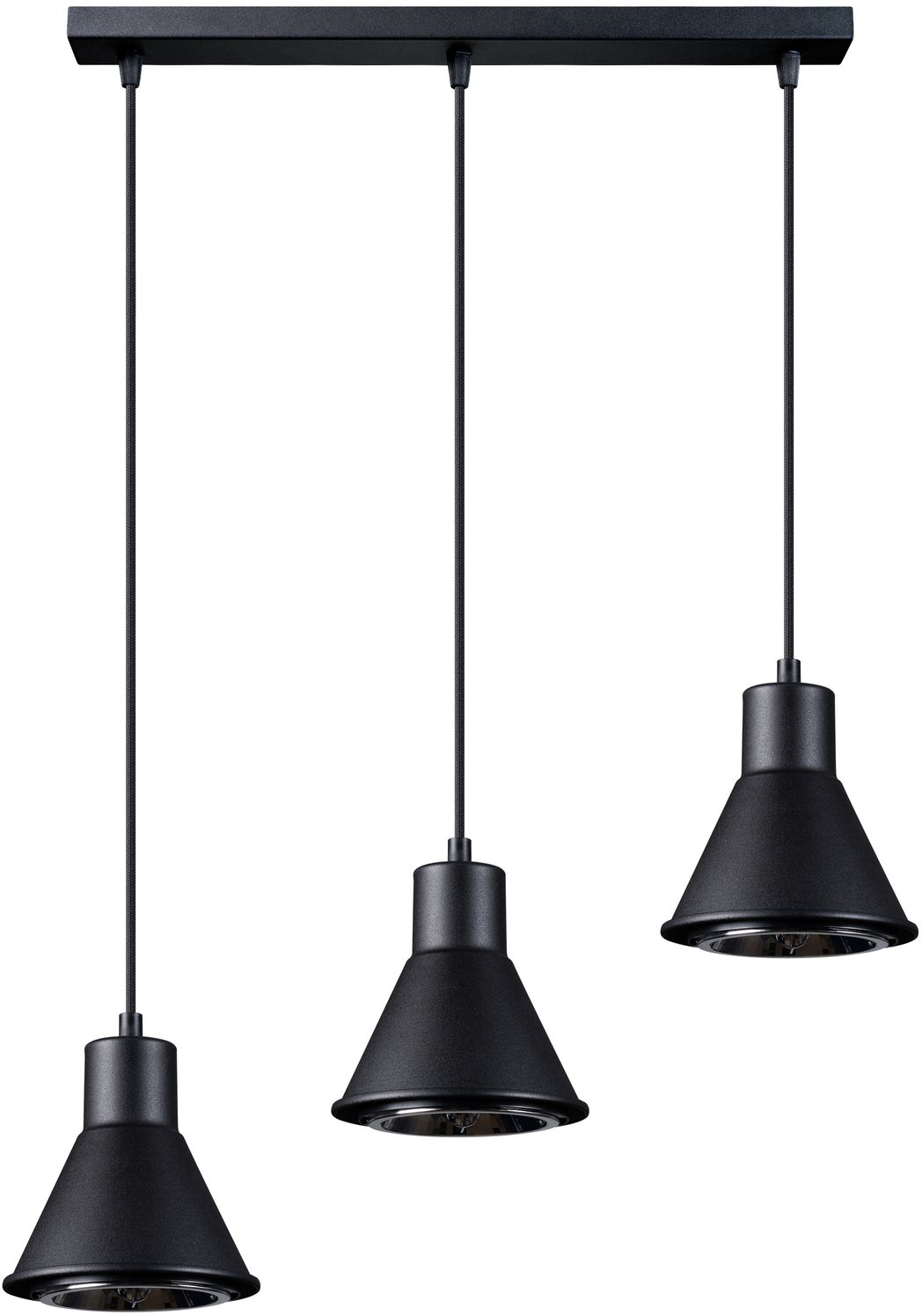 Sollux Lighting Tazila lampada sospesa 3x60 W nero SL.0990