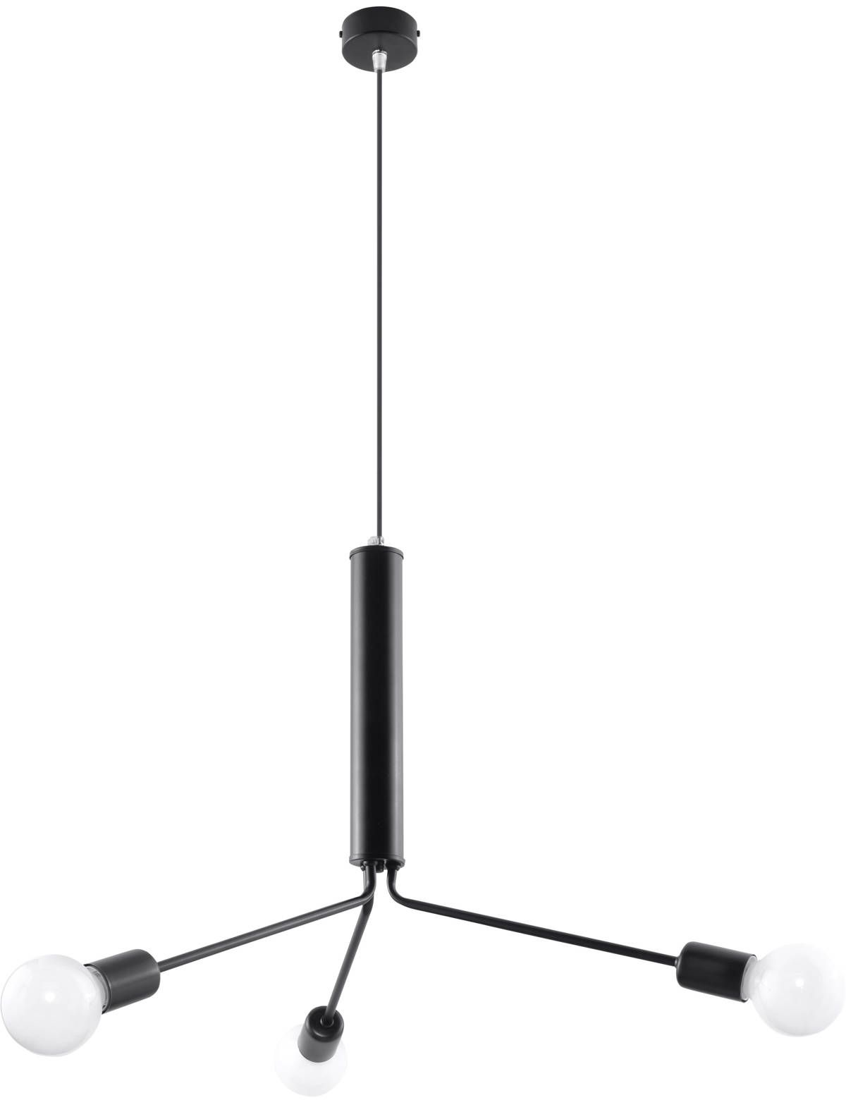 Sollux Lighting Duomo lampada sospesa 3x60 W nero SL.0303
