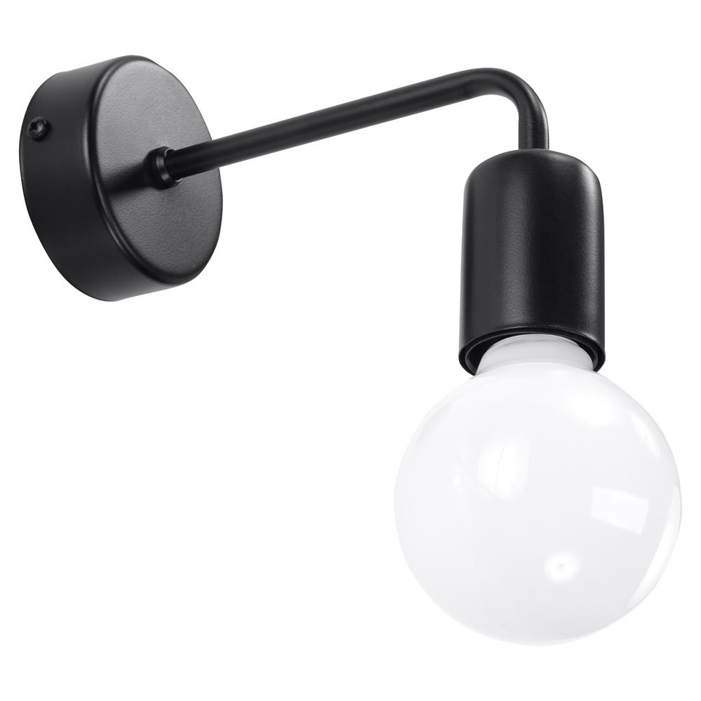 Sollux Lighting Duomo lampada da parete 1x60 W nero SL.0306