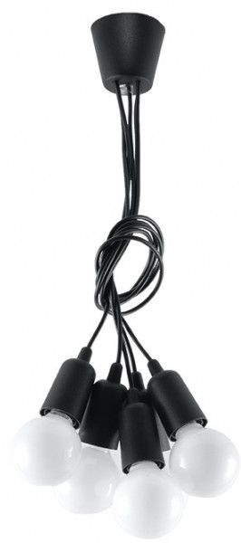 Sollux Lighting Diego lampada sospesa 5x60 W nero SL.0574