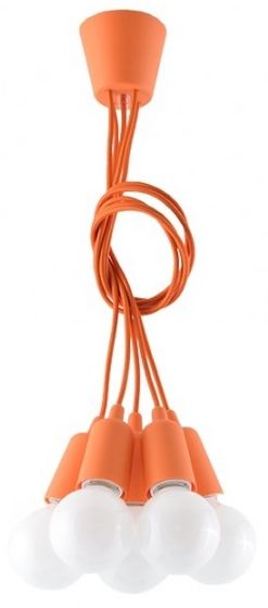 Sollux Lighting Diego lampada sospesa 5x60 W arancione SL.0586