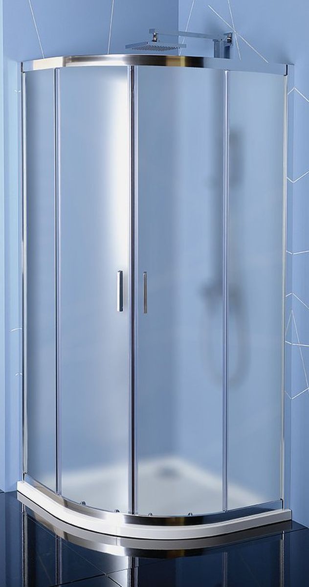 Polysan Easy Line box doccia 90x90 cm semicircolare cromo lucida/vetro opaco EL2638