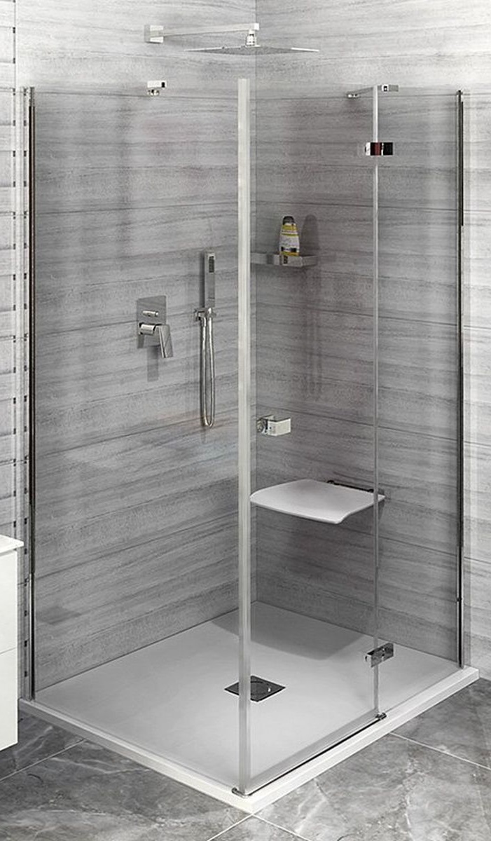 Polysan Fortis Line porta doccia 80 cm a battente cromo lucida/vetro trasparente FL1080R