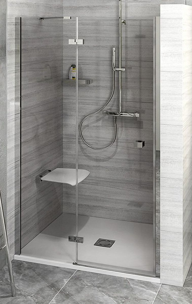 Polysan Fortis Line porta doccia 80 cm a battente cromo lucida/vetro trasparente FL1480L