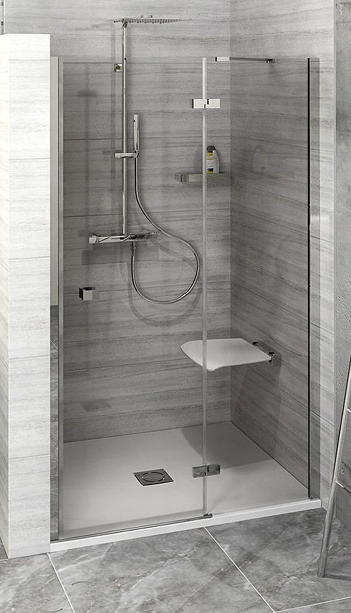 Polysan Fortis Line porta doccia 100 cm a battente cromo lucida/vetro trasparente FL1410R