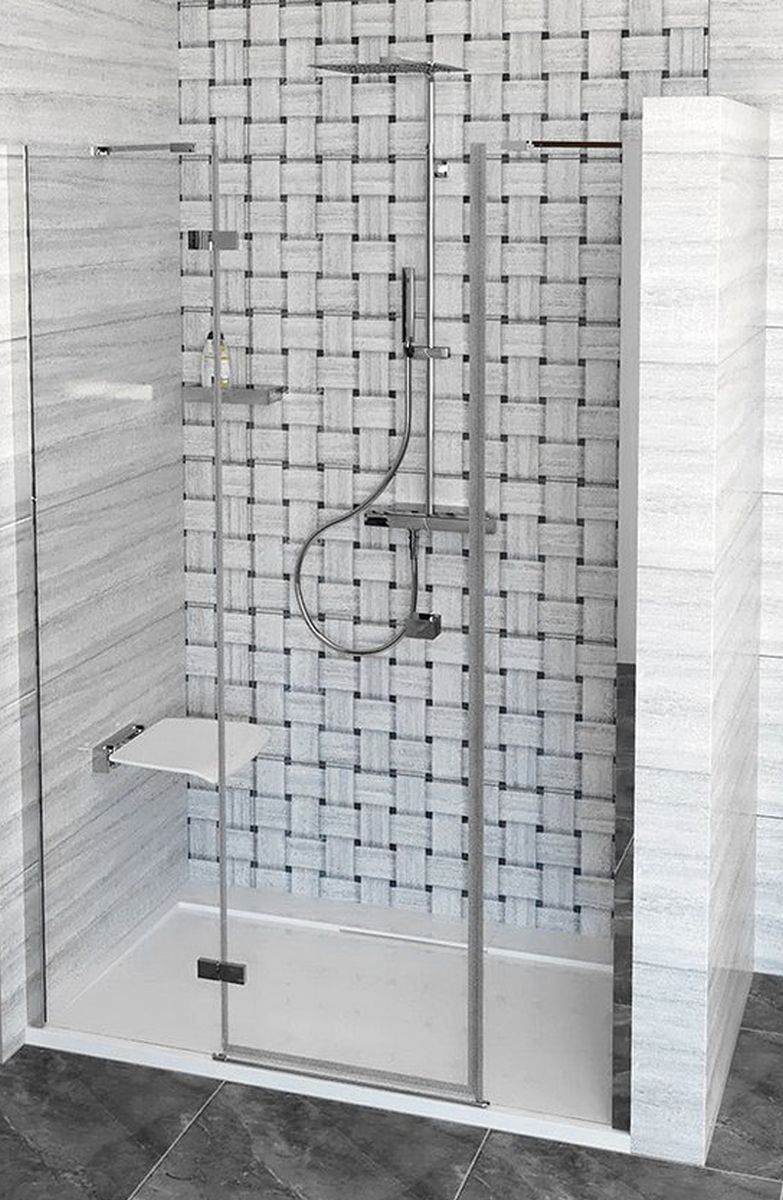 Polysan Fortis Line porta doccia 130 cm a battente cromo lucida/vetro trasparente FL1513L