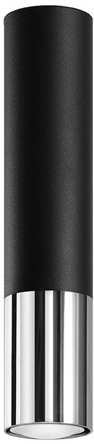 Sollux Lighting Loopez lampada da soffitto 1x40 W nero-cromo SL.0939