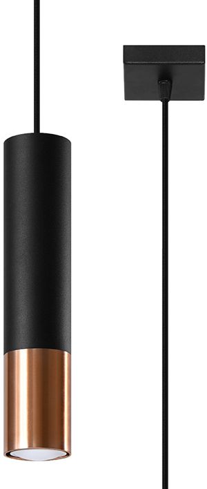 Sollux Lighting Loopez lampada sospesa 1x40 W nero-rame SL.0946