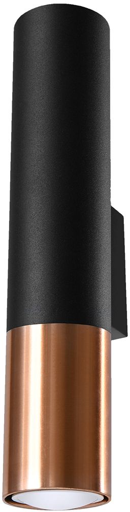 Sollux Lighting Loopez lampada da parete 2x40 W nero-rame SL.0944