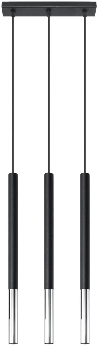 Sollux Lighting Mozaica lampada sospesa 3x40 W nero-cromo SL.0886