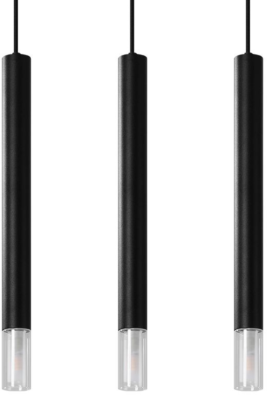Sollux Lighting Wezyr lampada sospesa 3x40 W nero SL.0962