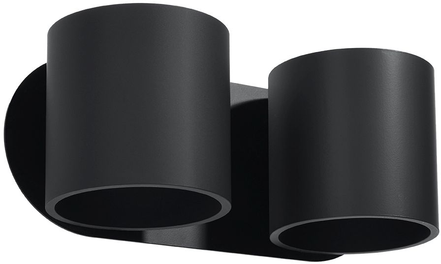 Sollux Lighting Orbis lampada da parete 2x40 W nero SL.0660
