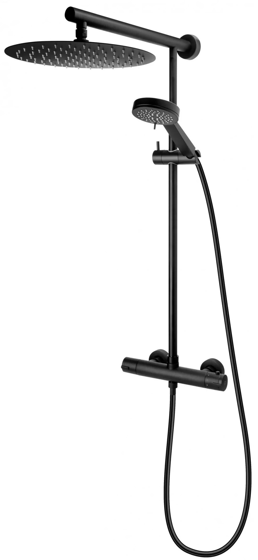 FDesign Anima set doccia a parete con termostato con soffione nero FD5-ANA-7U-22