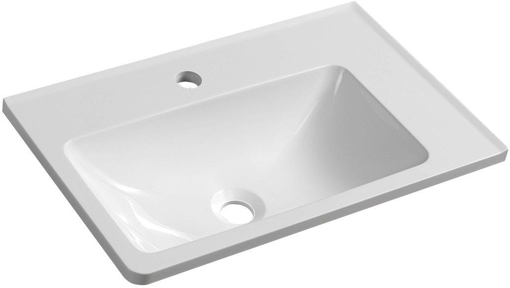Sapho Arana lavabo 56x35 cm rettangolare a parete bianco lucida AN056