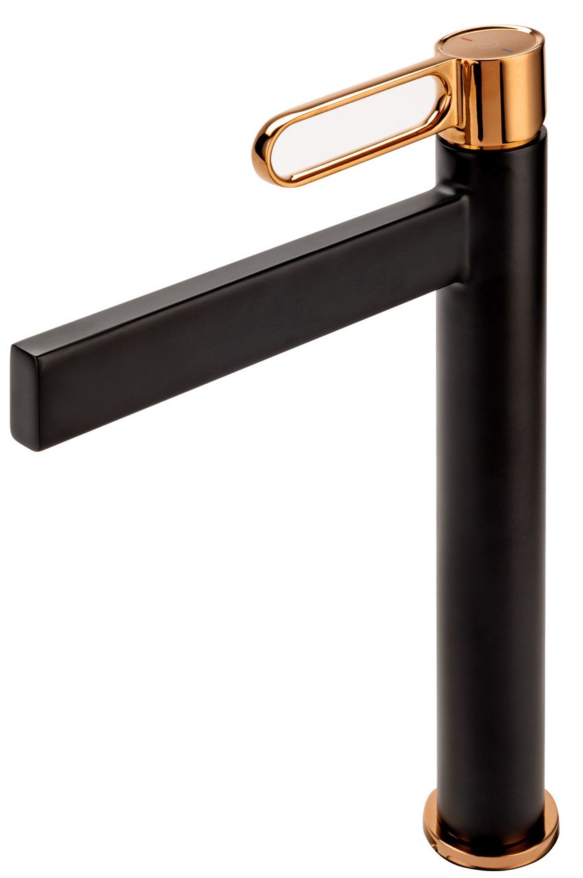 FDesign Zaffiro rubinetto per lavabo verticale nero FD1-ZFR-2L-25