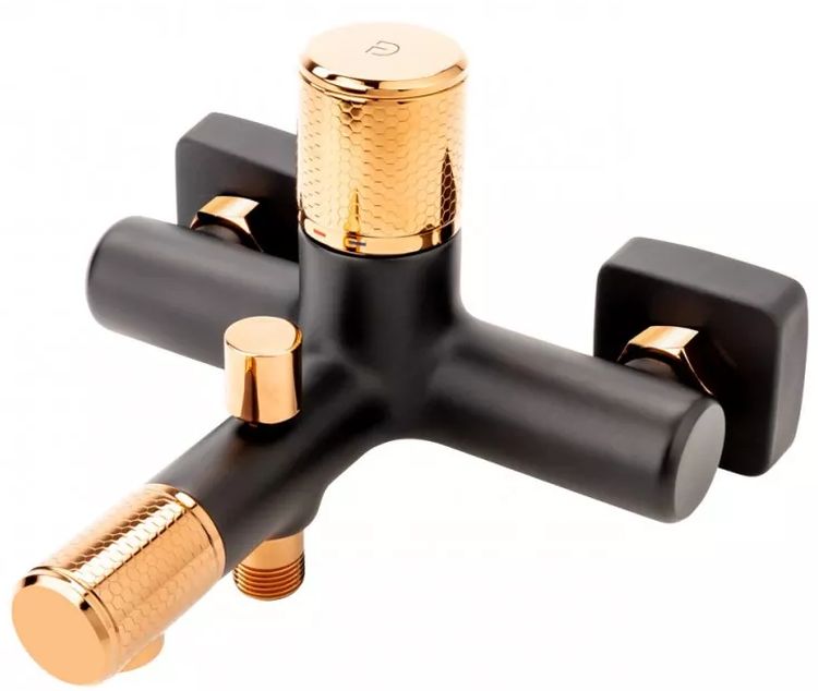 FDesign Ardesia rubinetto per vasca e doccia a parete nero FD1-ARD-1-25