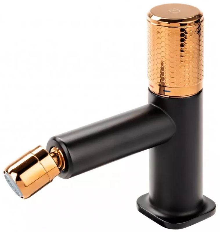 FDesign Ardesia rubinetto per bidet verticale nero-oro FD1-ARD-6-25