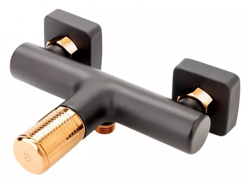 FDesign Ardesia rubinetto per doccia a parete nero-oro FD1-ARD-7-25