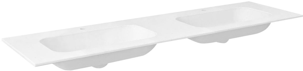 Sapho Aruba lavabo 190x51.5 cm rettangolare da mobile-doppio bianco opaca AR190-B2M