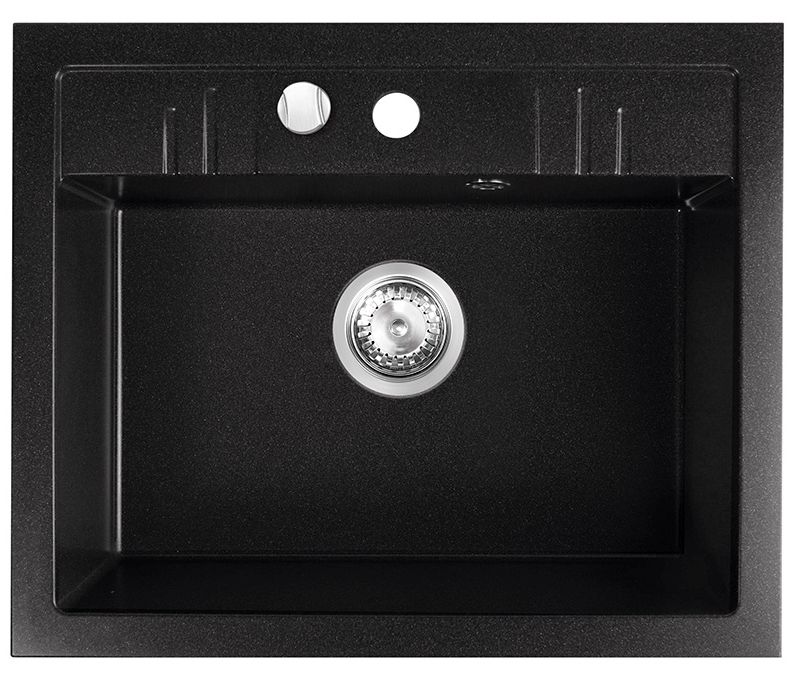 FDesign Carioca lavello in granito 58x48 cm grigio/grafite/inox FD9-11-4858-22