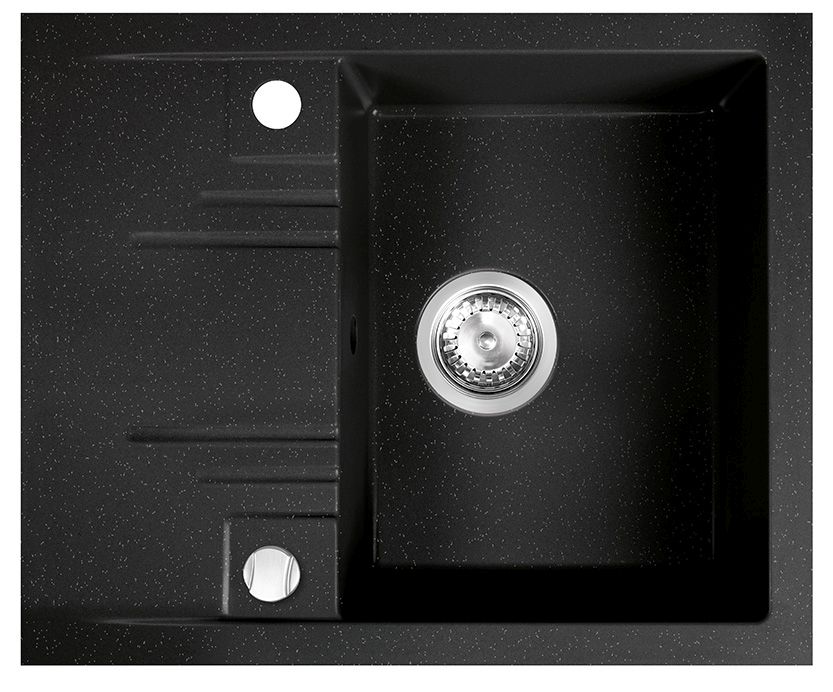 FDesign Carioca lavello in granito 58x48 cm grigio/grafite/inox FD9-12-4858-02