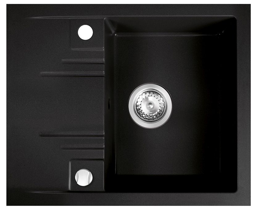 FDesign Carioca lavello in granito 58x48 cm grigio/grafite/inox FD9-12-4858-22