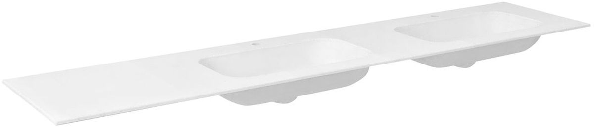 Sapho Aruba lavabo 230x51.5 cm rettangolare da mobile-doppio bianco opaca AR230-B2R