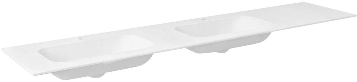 Sapho Aruba lavabo 240x51.5 cm rettangolare da mobile-doppio bianco opaca AR240-B2L