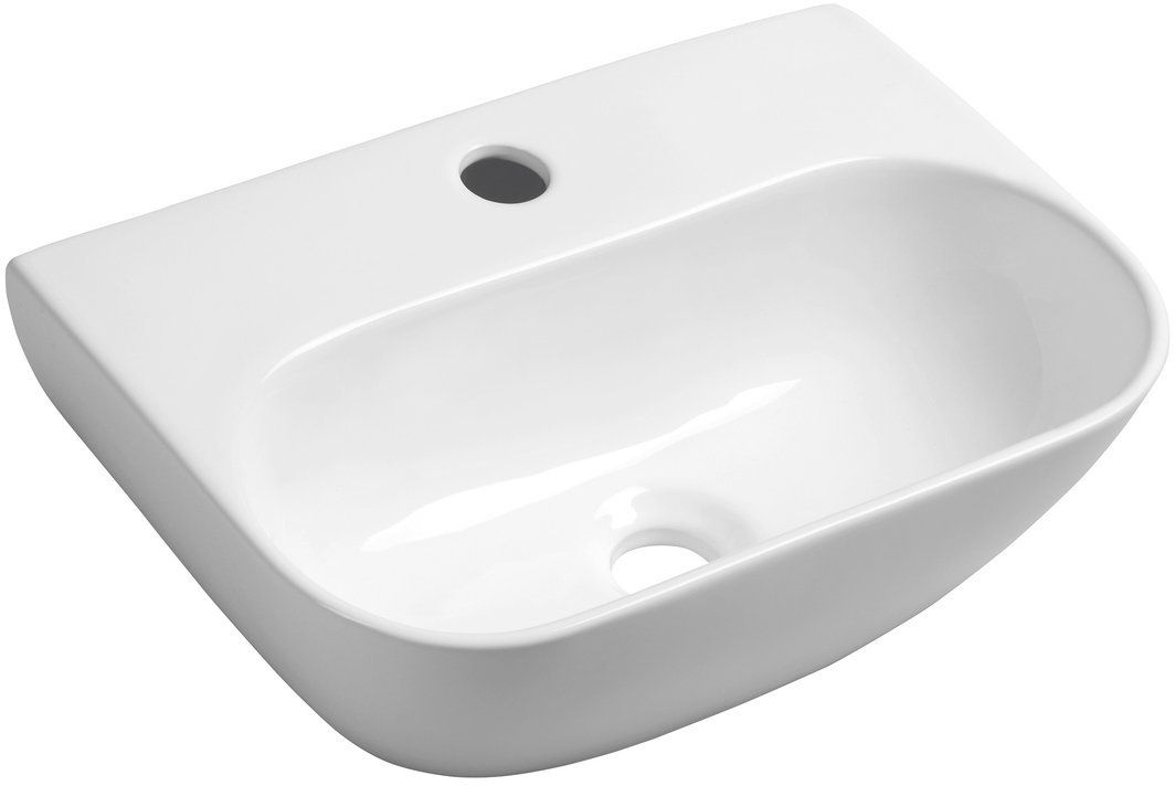Sapho Small lavabo 42x29 cm semicircolare a parete bianco AR265