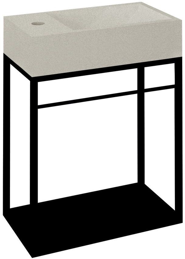 Sapho Crest consolle 39.5x21.7x45 cm nero AR402