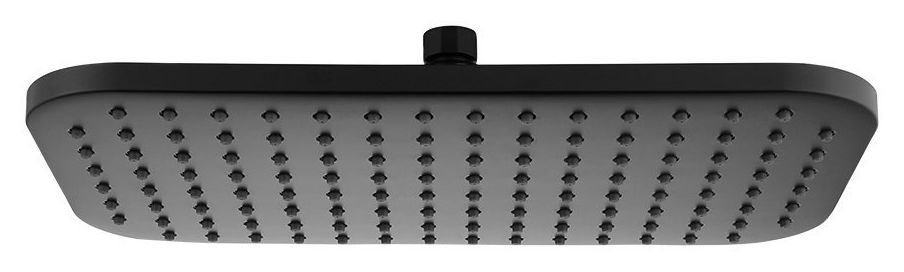 Aqualine soffione doccia 35x20 cm rettangolare nero SC296