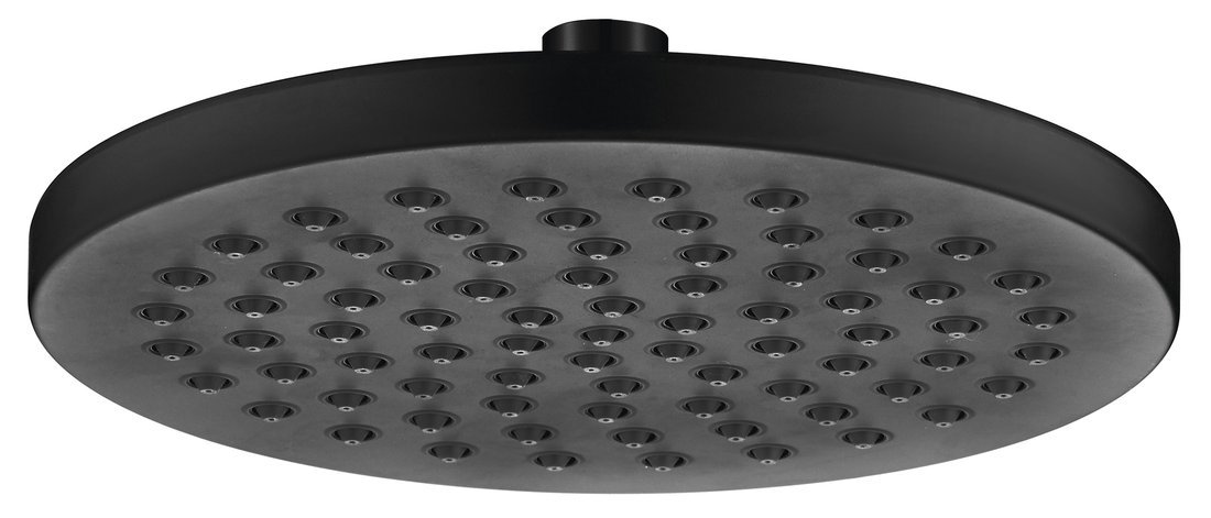 Aqualine soffione doccia 20x20 cm rotonda nero SC120