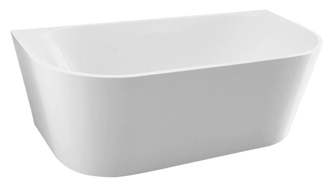 Aqualine Tajo vasca da bagno a parete 170x80 cm ovale bianco E1980
