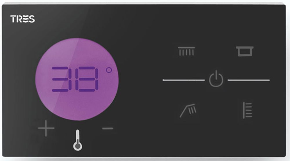 Tres Shower Technology rubinetto per doccia da incasso con termostato cromo-nero 49288499