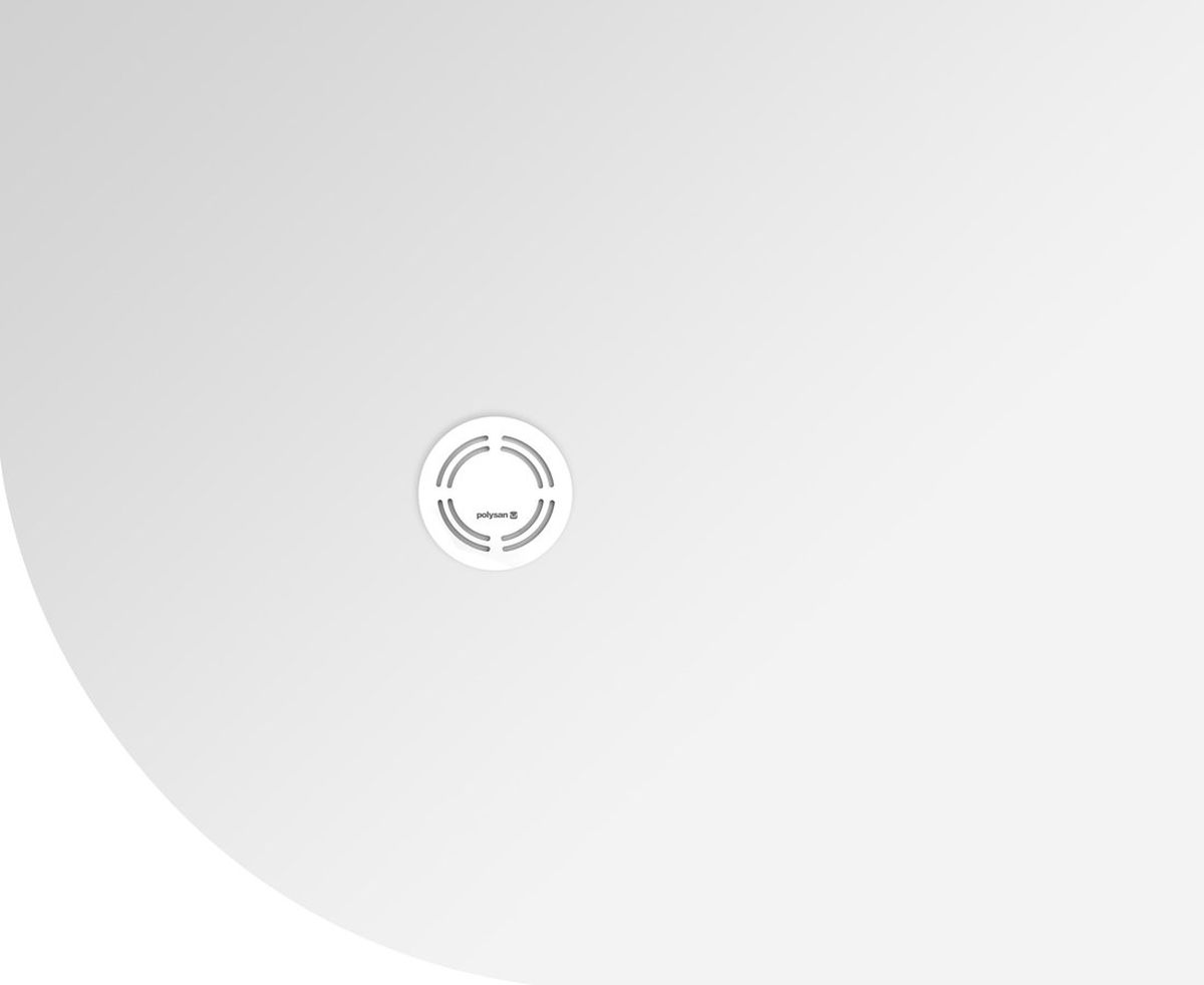 Polysan Flexia piatto doccia semicircolare 110x90 cm bianco 91361