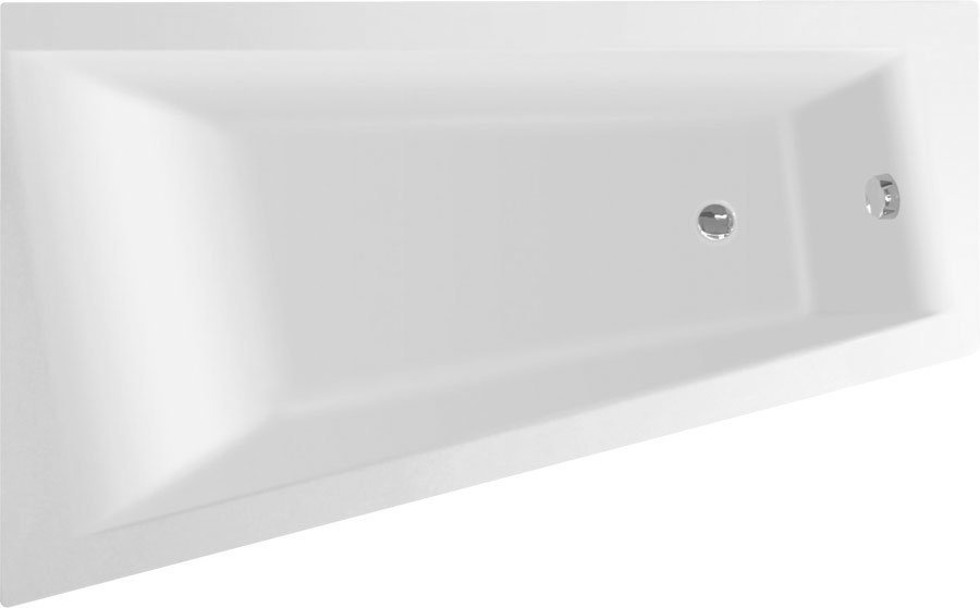 Aqualine Metuje vasca da bagno angolare 160x100 cm sinistra bianco G2610