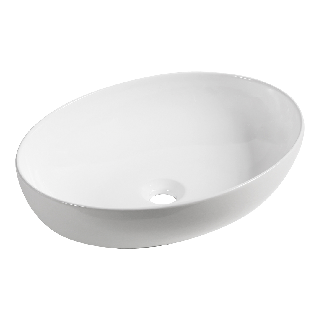 Laveo Desna lavabo 51x39 cm ovale da appoggio bianco VUD6251