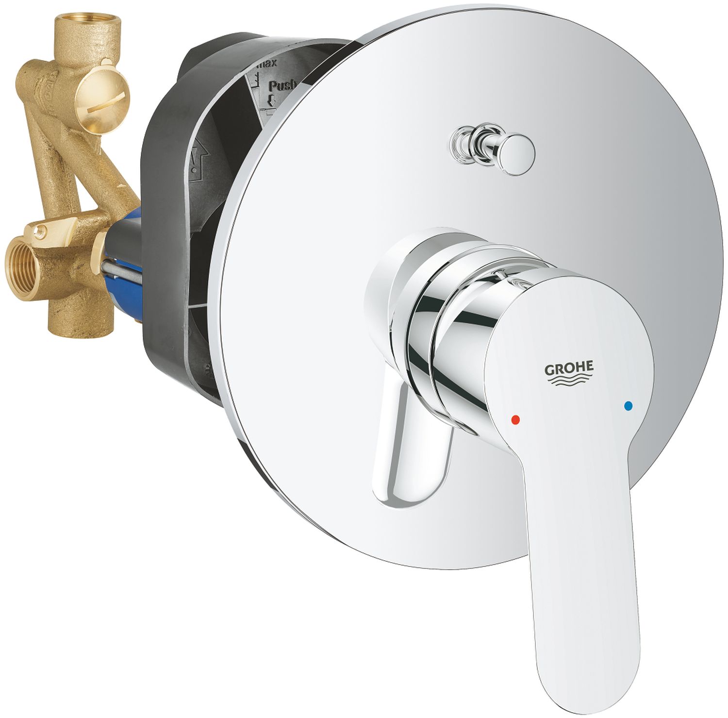 Grohe BauEdge rubinetto per vasca e doccia da incasso StarLight Chrome 29079000