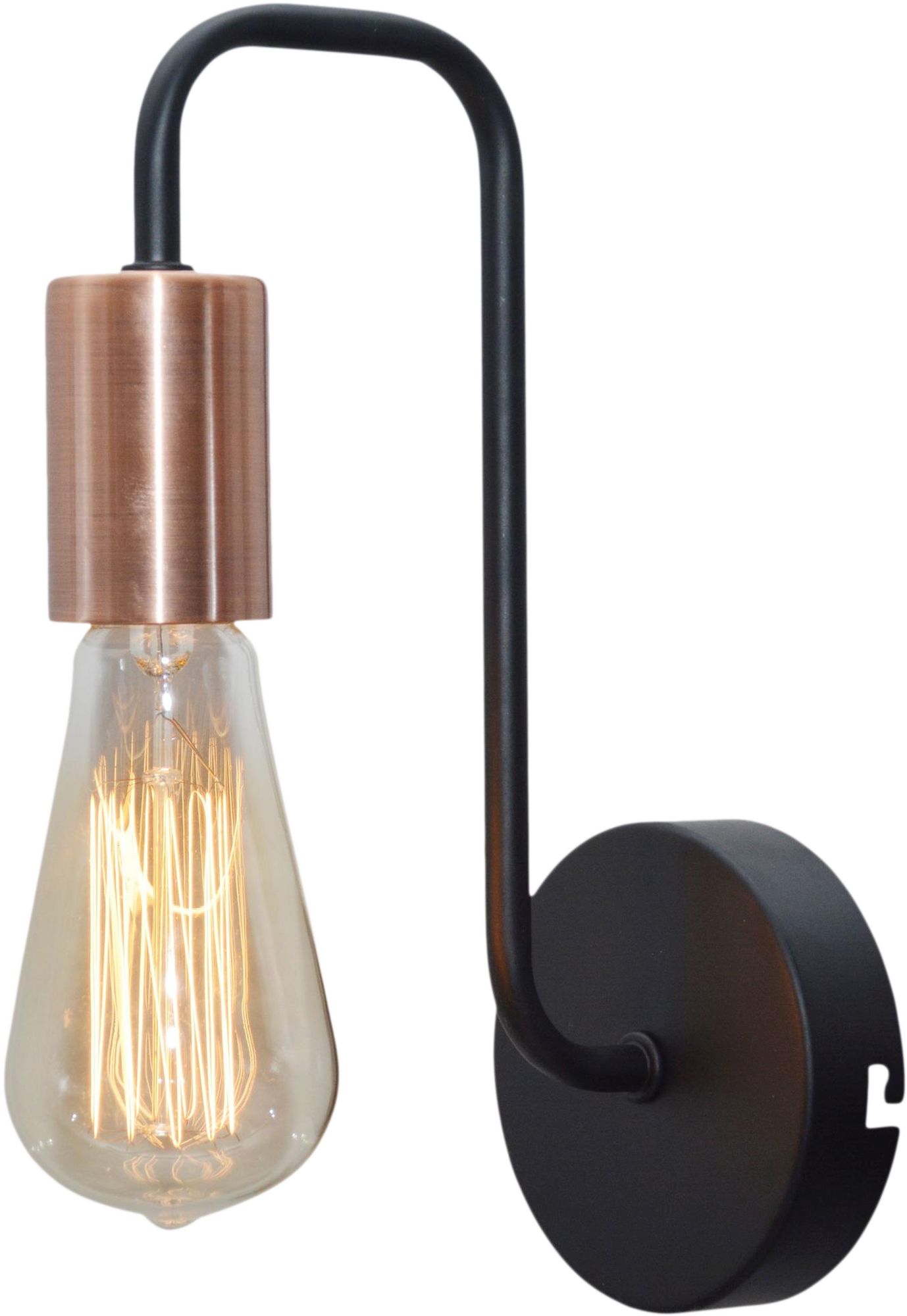 Candellux Herpe lampada da parete 1x60 W nero-rame 21-66855