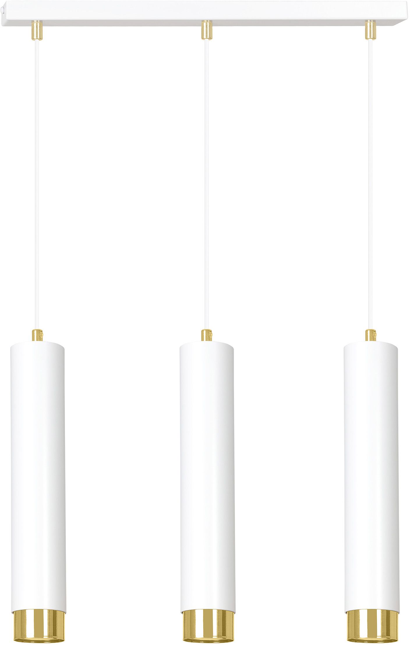 Emibig Kibo lampada sospesa 3x8 W bianco-oro 642/3