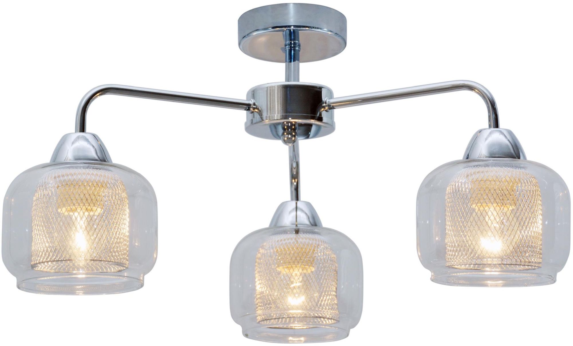 Candellux Ray lampada da soffitto 3x40 W cromo-trasparente 33-67081
