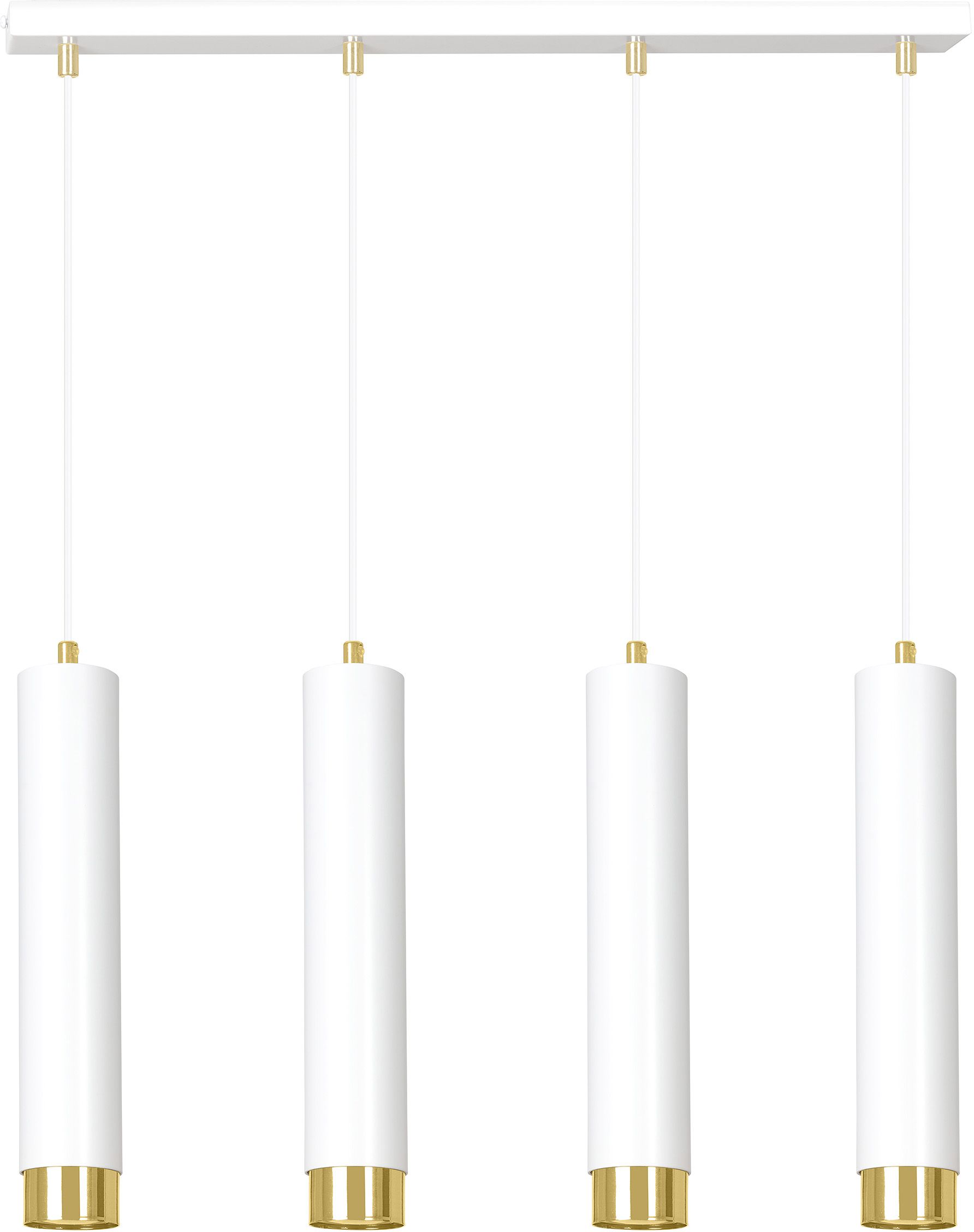 Emibig Kibo lampada sospesa 4x8 W bianco-oro 642/4