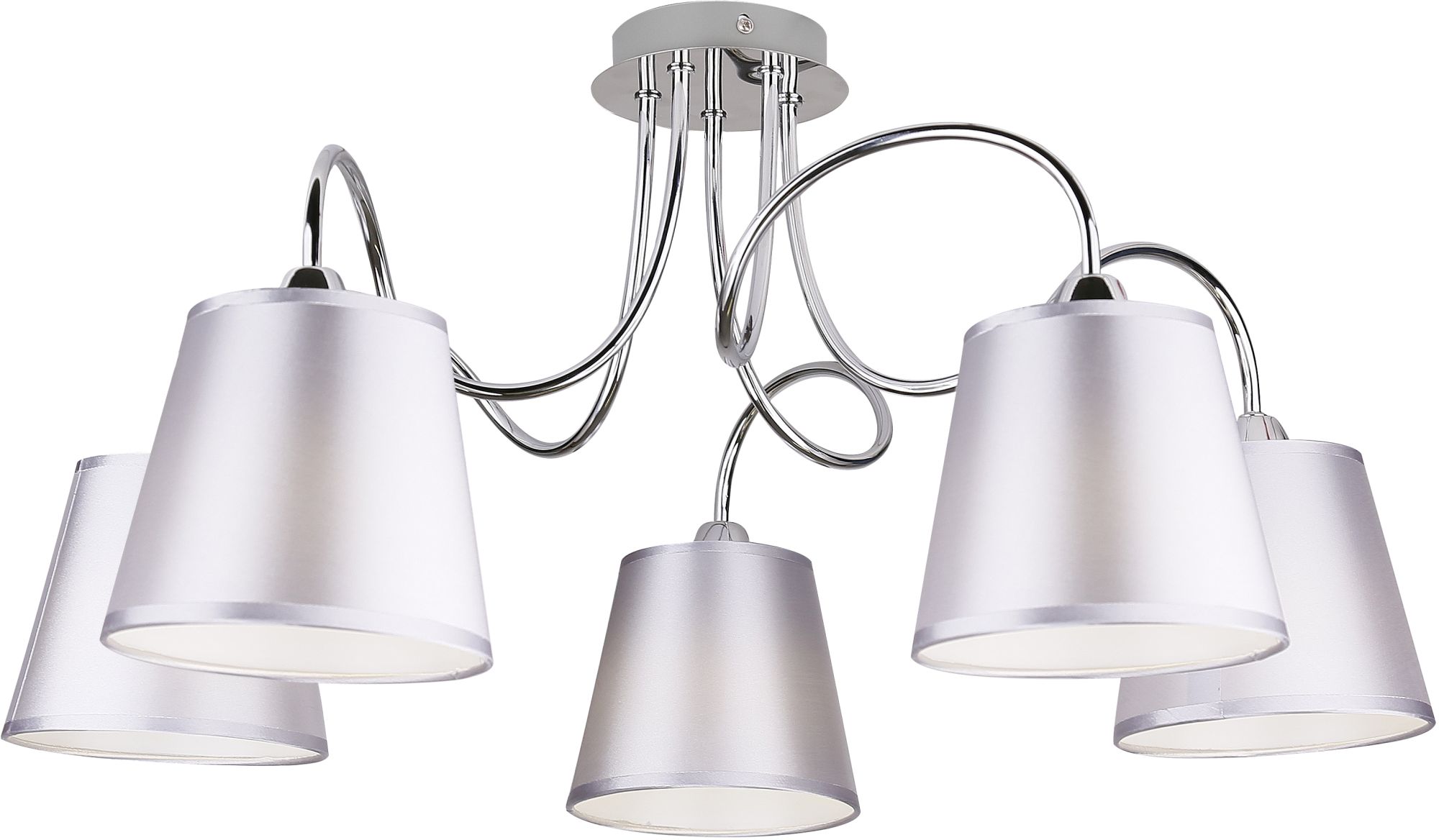 Candellux Luk lampada da soffitto 5x40 W cromo-grigio 35-70753