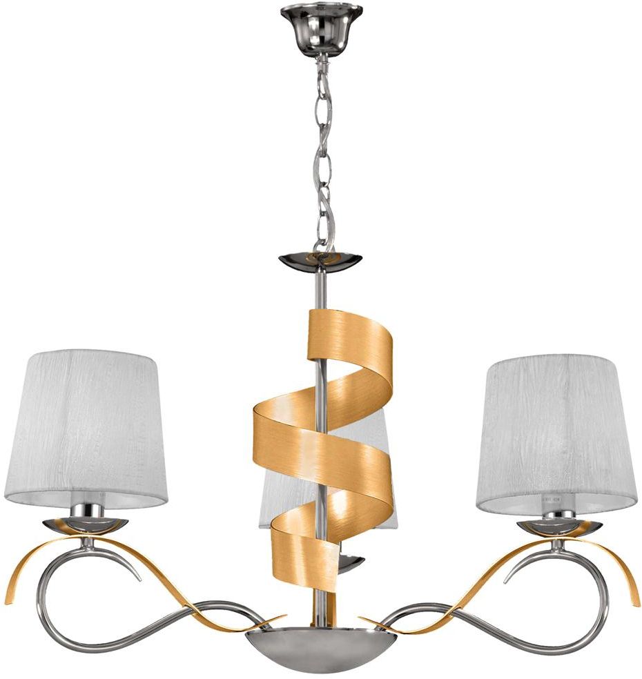 Candellux Denis lampada sospesa 3x40 W cromo-oro 33-23421