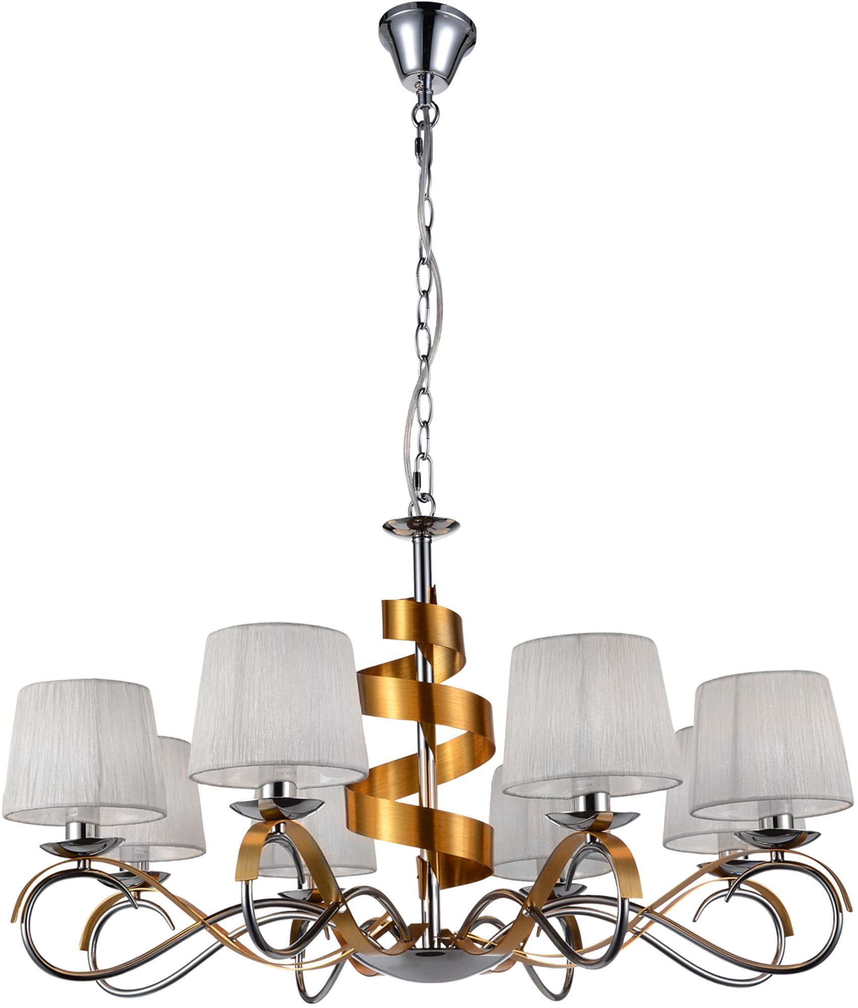 Candellux Denis lampada sospesa x40 W cromo-grigio/cenere 38-23469