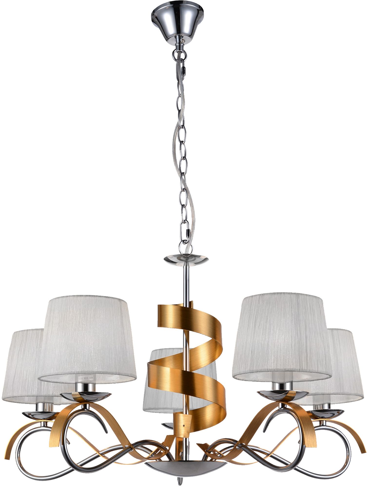 Candellux Denis lampada sospesa 5x40 W cromo-oro 35-23445