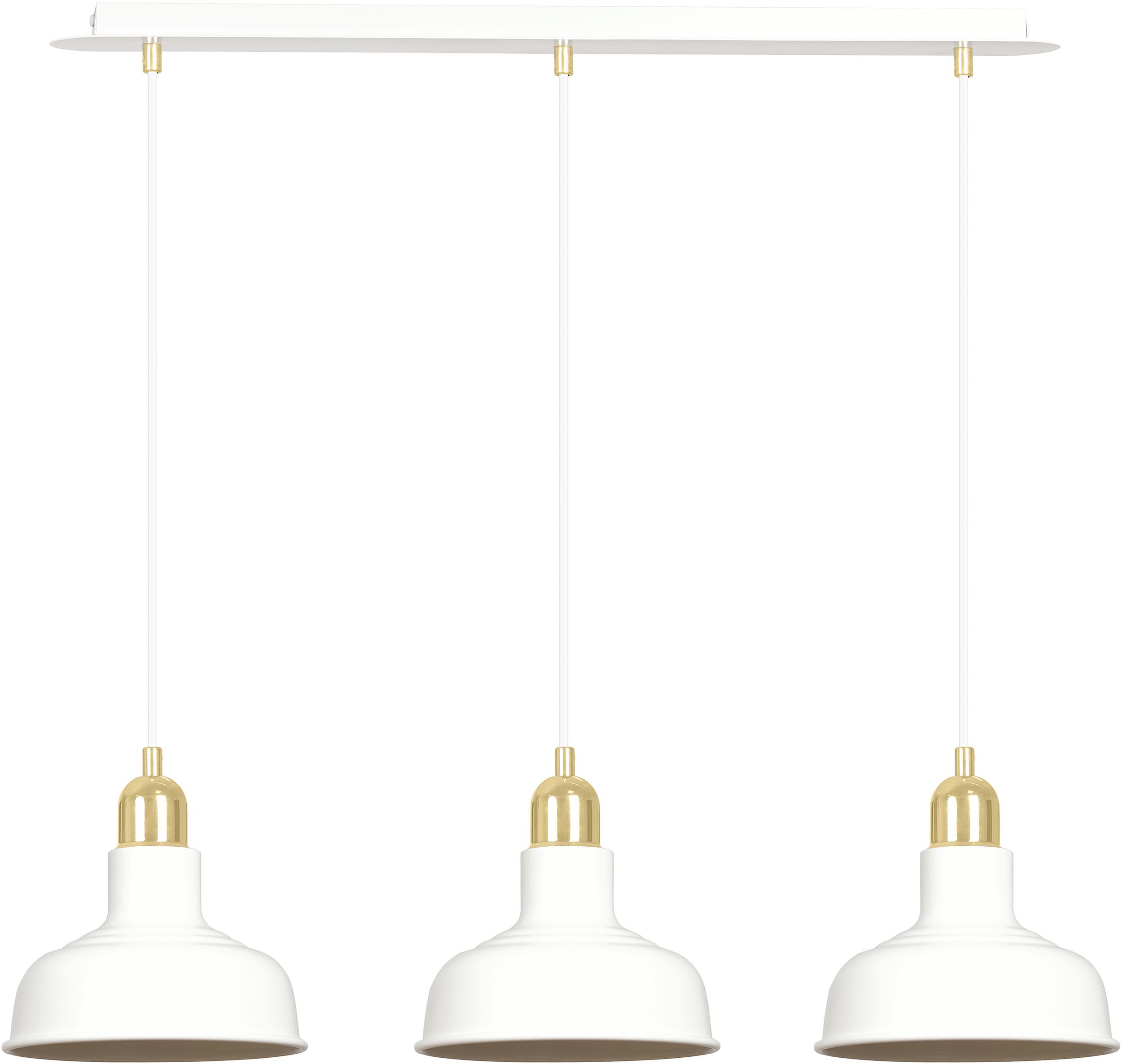 Emibig Ibor lampada sospesa 3x15 W bianco-oro 1043/3