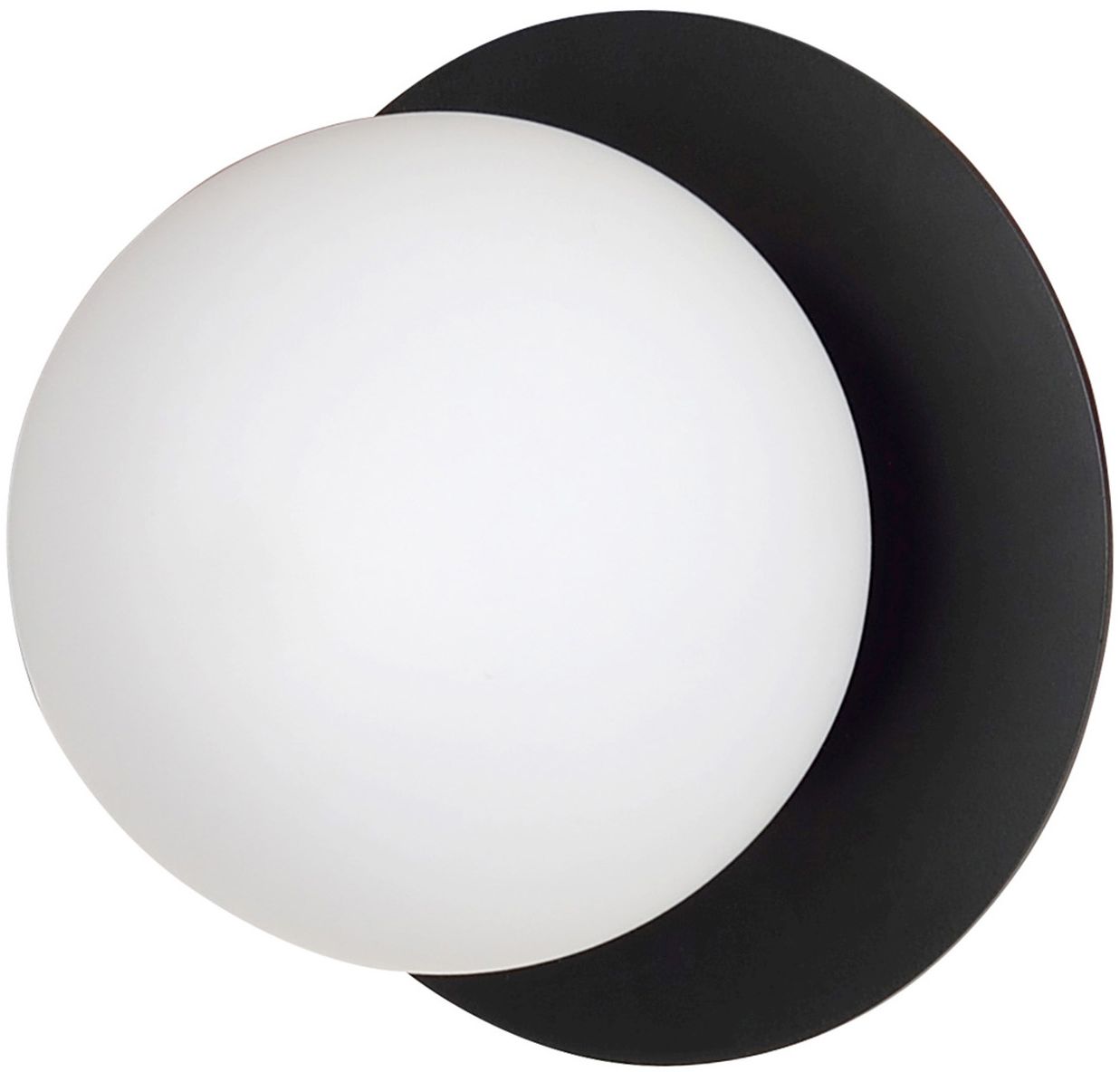 Emibig Minerva lampada da parete 1x10 W bianco-nero 612/K1