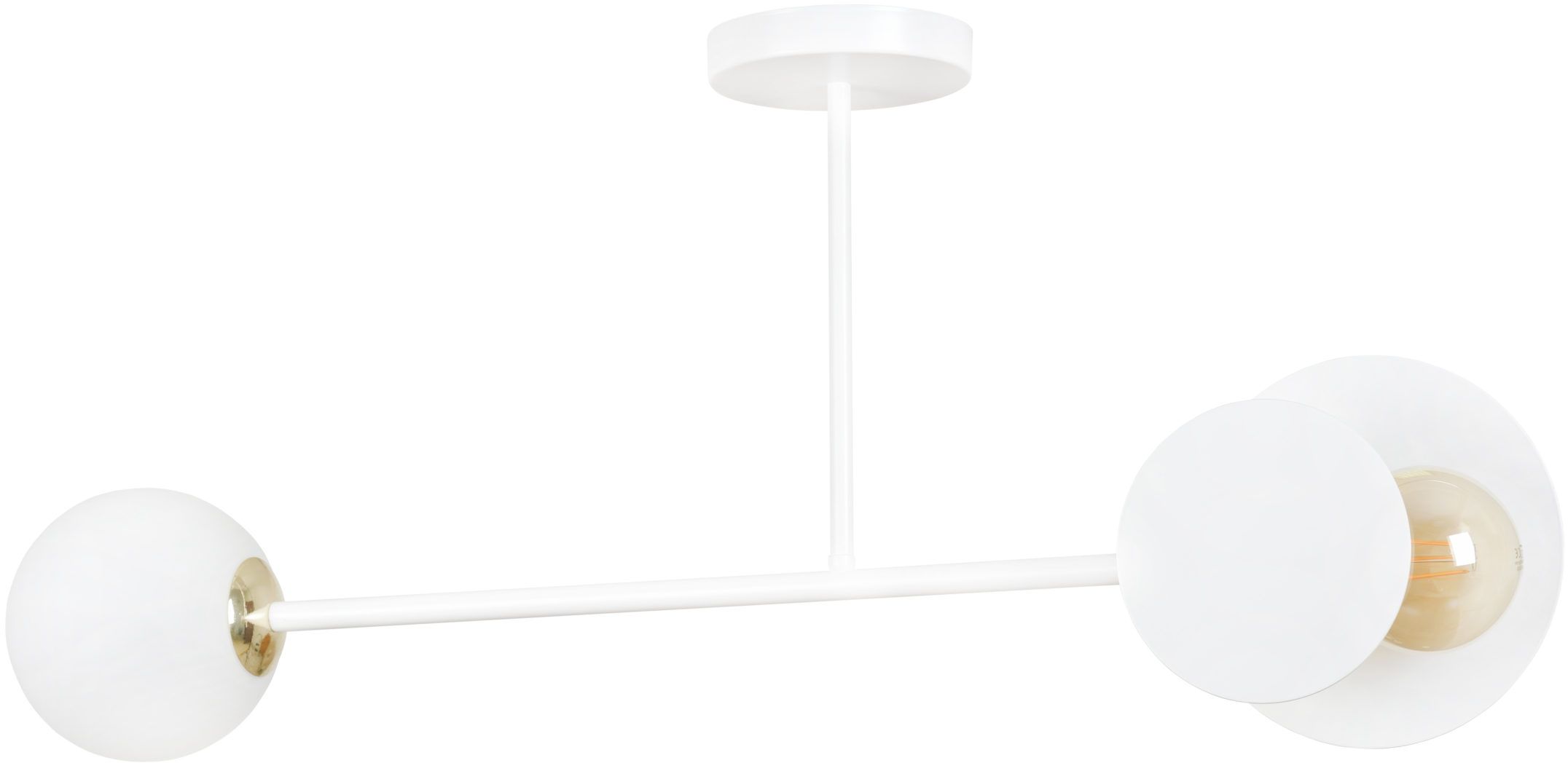 Emibig Modo lampada da soffitto 2x15 W bianco-oro 613/2